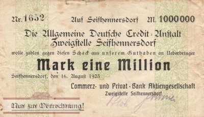Seifhennersdorf - 1 Million Mark (#I23_4752c_VG)
