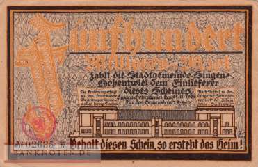 Singen - 500 Millionen Mark (#I23_4795Sg-2_AU)