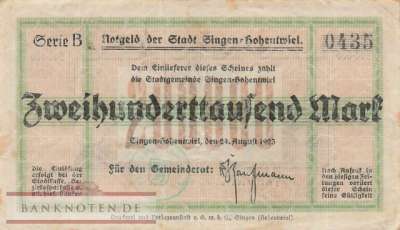 Singen - 200.000  Mark (#I23_4795a_F)