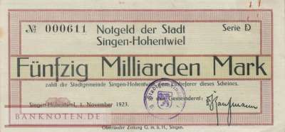 Singen - 50 Milliarden Mark (#I23_4795u-3_XF)