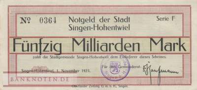 Singen - 50 Milliarden Mark (#I23_4795u-5_XF)