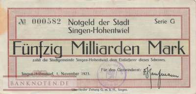 Singen - 50 Milliarden Mark (#I23_4795u-6_VF)