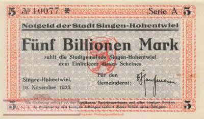 Singen - 5 Billionen Mark (#I23_4795z_UNC)