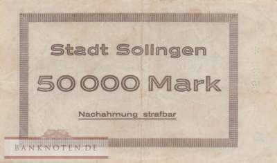 Solingen - 50.000  Mark (#I23_4809a-2_VF)