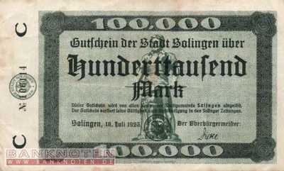 Solingen - 100.000  Mark (#I23_4809a-3_VF)