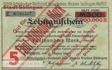 Solingen - 5 Millionen Mark (#I23_4809f-3_VF)