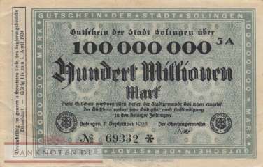 Solingen - 100 Millionen Mark (#I23_4809g-4_VF)
