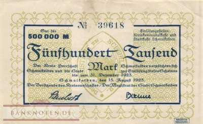 Schmalkalden - 500.000  Mark (#I23_4989b_VF)