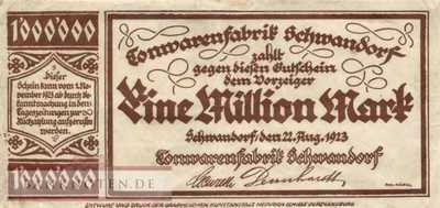 Schwandorf - 1 Million Mark (#I23_5072d-2_VG)