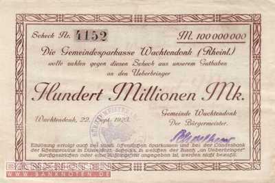Wachtendonk - 100 Million Mark (#I23_5375e-3_VF)