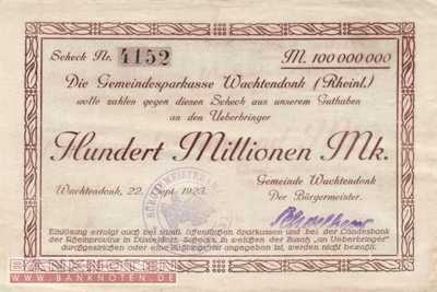 Wachtendonk - 100 Millionen Mark (#I23_5375e-3_VF)