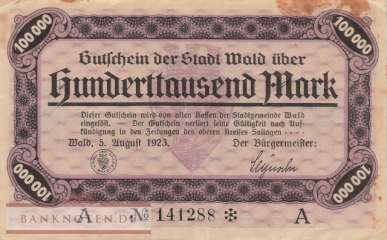 Wald - 100.000  Mark (#I23_5381a-1_VF)