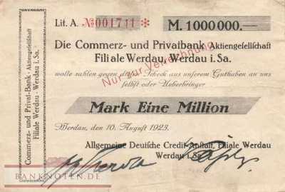Werdau - 1 Million Mark (#I23_5546a_F)