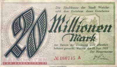 Wetzlar - 20 Million Mark (#I23_5594e-1-2_VF)