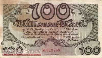 Wetzlar - 100 Millionen Mark (#I23_5594e-2_F)