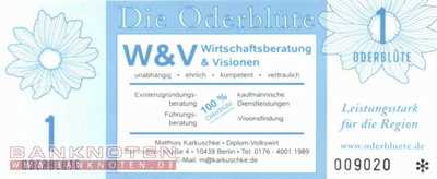 Regionalgeld Oderblüte - 1  Oderblüte (#OD01e_UNC)