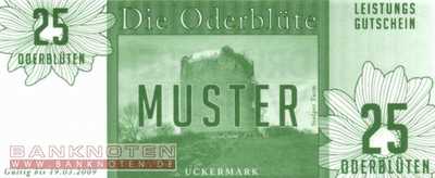 Regionalgeld Oderblüte - 25  Oderblüten - MUSTER (#OD06-S_UNC)
