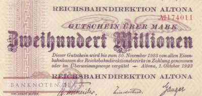 Reichsbahn Altona - 200 Millionen Mark (#RB001_11a_AU)