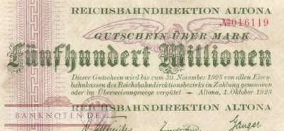 Reichsbahn Altona - 500 Millionen Mark (#RB001_12a_VF)