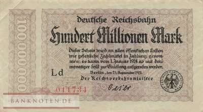 Reichsbahn Berlin - 100 Millionen Mark (#RB002_13e_VF)