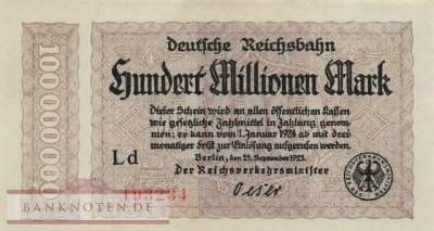 Reichsbahn Berlin - 100 Millionen Mark (#RB002_13e_XF)
