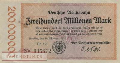 Reichsbahn Berlin - 200 Millionen Mark (#RB002_14a_VF)