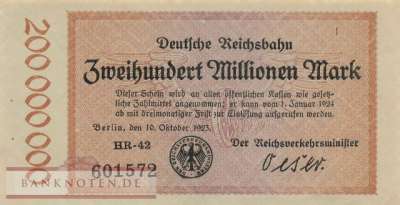 Reichsbahn Berlin - 200 Millionen Mark (#RB002_14c_AU)