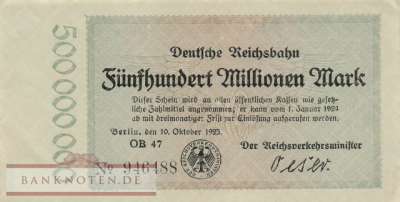 Reichsbahn Berlin - 500 Millionen Mark (#RB002_15d_XF)