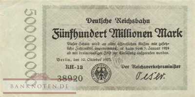 Reichsbahn Berlin - 500 Millionen Mark (#RB002_15f_F)