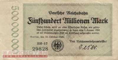 Reichsbahn Berlin - 500 Millionen Mark (#RB002_15f_VF)