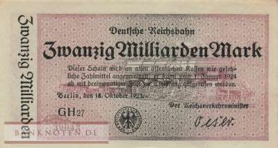 Reichsbahn Berlin - 20 Milliarden Mark (#RB002_19e_VF)