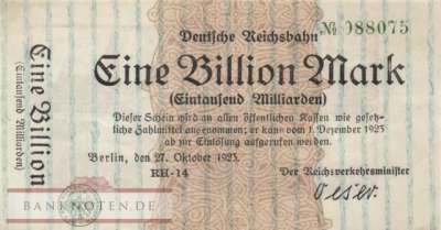 Reichsbahn Berlin - 1 Billion Mark (#RB002_24a_VF)