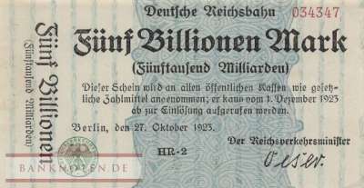 Reichsbahn Berlin - 5 Billionen Mark (#RB002_25a_UNC)