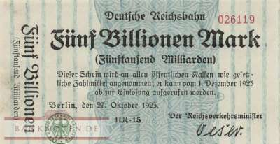 Reichsbahn Berlin - 5 Billionen Mark (#RB002_25a_VF)