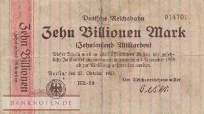 Reichsbahn Berlin - 10 Billionen Mark (#RB002_26a_G)