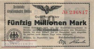 Reichsbahn Breslau - 50 Millionen Mark (#RB003_06b_AU)