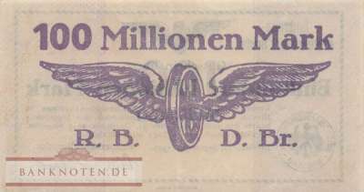 Reichsbahn Breslau - 100 Millionen Mark (#RB003_09c_VF)