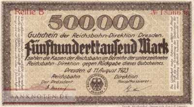 Reichsbahn Dresden - 500.000  Mark (#RB005_01_XF)