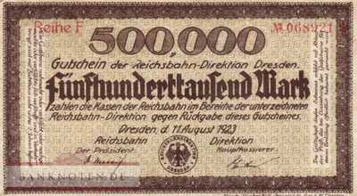 Reichsbahn Dresden - 500.000  Mark (#RB005_02a_F)