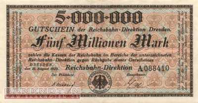 Reichsbahn Dresden - 5 Millionen  Mark (#RB005_07_XF)