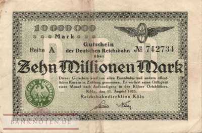 Reichsbahn Köln - 10 Millionen Mark (#RB013_06_F)