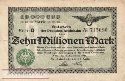 Reichsbahn Köln - 10 Millionen Mark (#RB013_08_F)