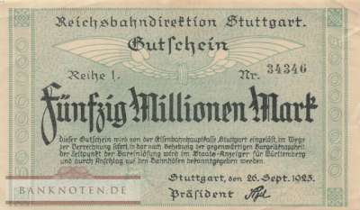 Reichsbahn Stuttgart - 50 Millionen Mark (#RB021_05_XF)