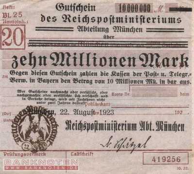 Reichspostministerium München - 10 Millionen Mark (#RP131_01c_F)