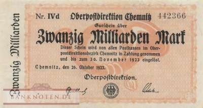 Oberpostdirektion Chemnitz - 20 Milliarden Mark (#RP501_10_VF)