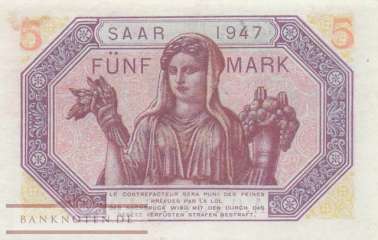Saarland - 5  Mark (#SAR-10_UNC)