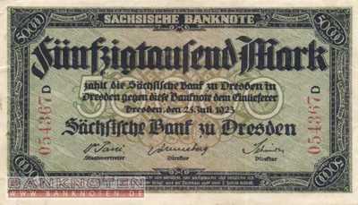 Sachsen - 50.000  Mark (#SAX16_XF)