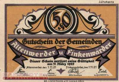 Altenwerder und Finkenwärder - 50  Pfennig (#SS0025_1b-2_UNC)
