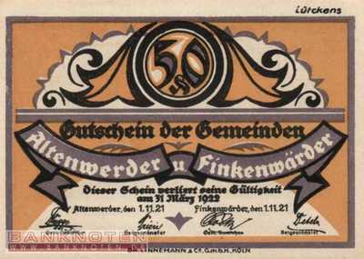 Altenwerder und Finkenwärder - 50  Pfennig (#SS0025_1b-3_UNC)