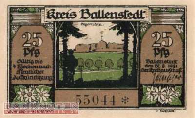 Ballenstedt - 25  Pfennig (#SS0060_1a-1_UNC)
